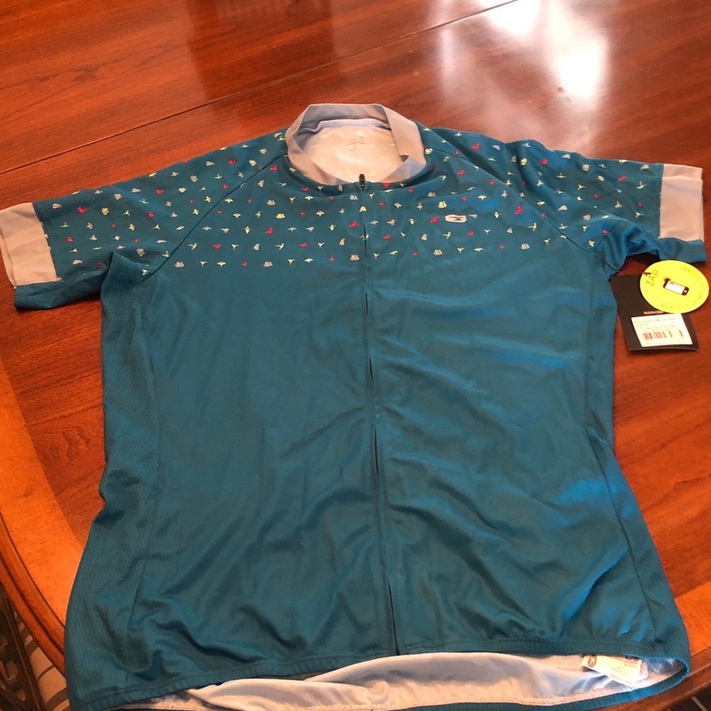 Gorgeous NWT SUGOI Blue Evolution Zap Jersey, Large